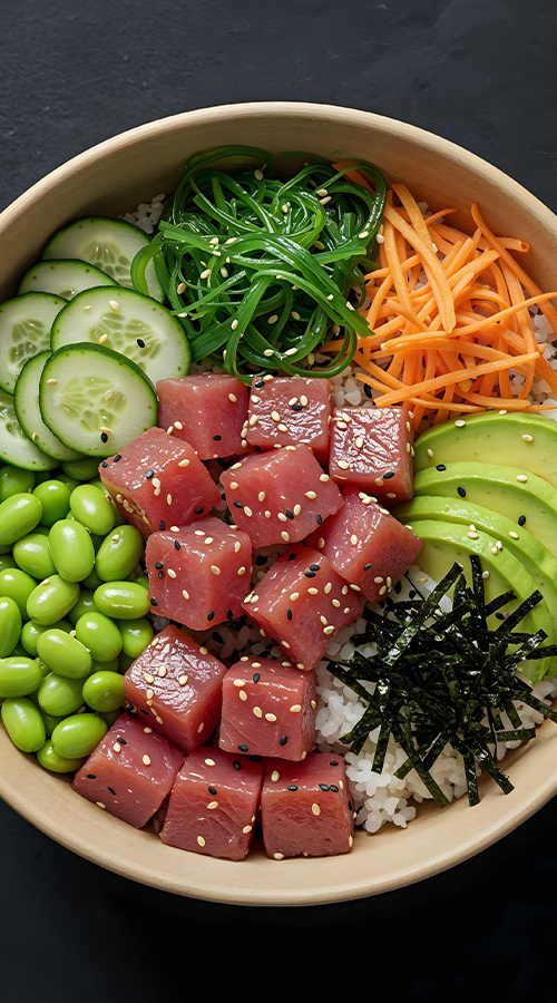 sashimi japonés de gambas